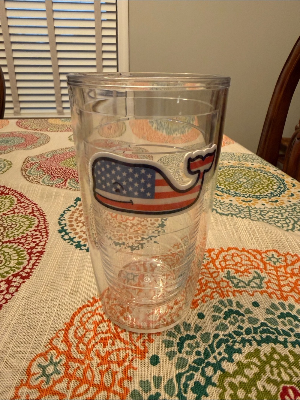 GREAT Vineyard Vines Tervis American Flag Whale Double-Wall Tumbler